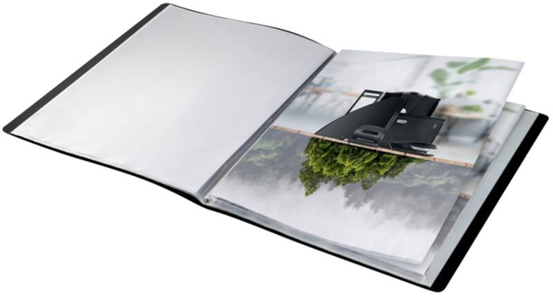 Leitz Recycle Sichtbuch DIN A4 CO2 Neutral Schwarz 90% Recycelter Kunststoff 40 Hüllen