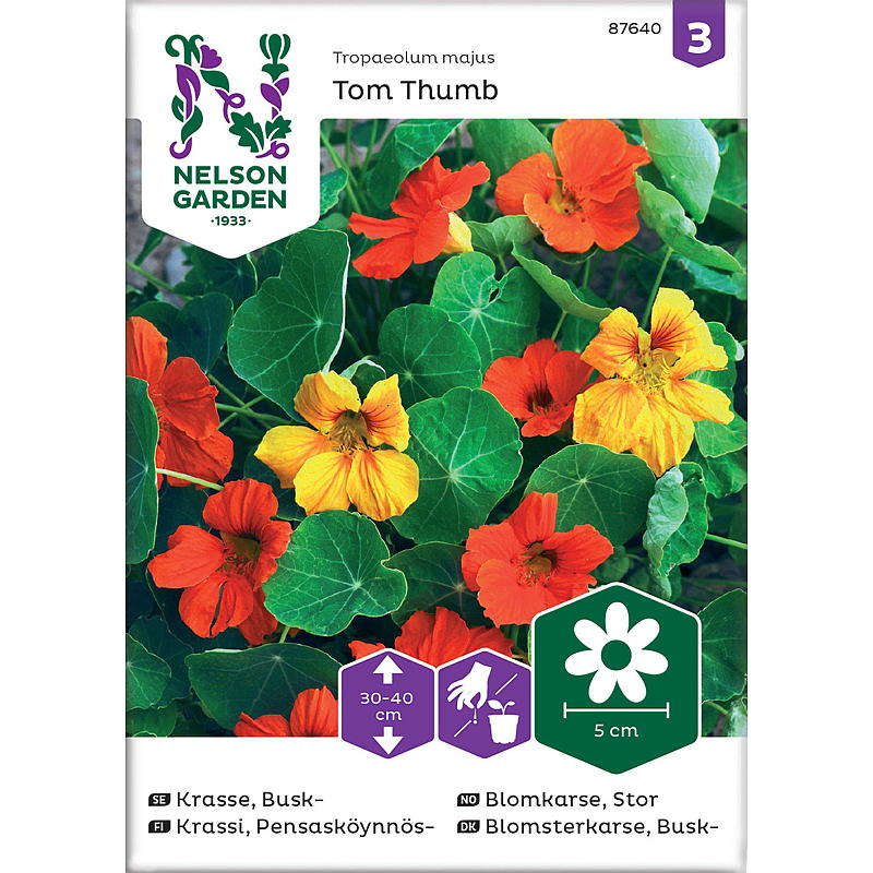 Nelson garden Frø Blomkarse Stor, Tom Thumb, blanding