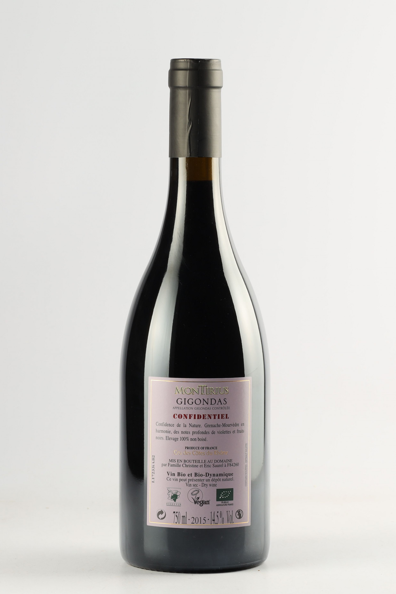Domaine Montirius Confidentiel 2015, Gigondas