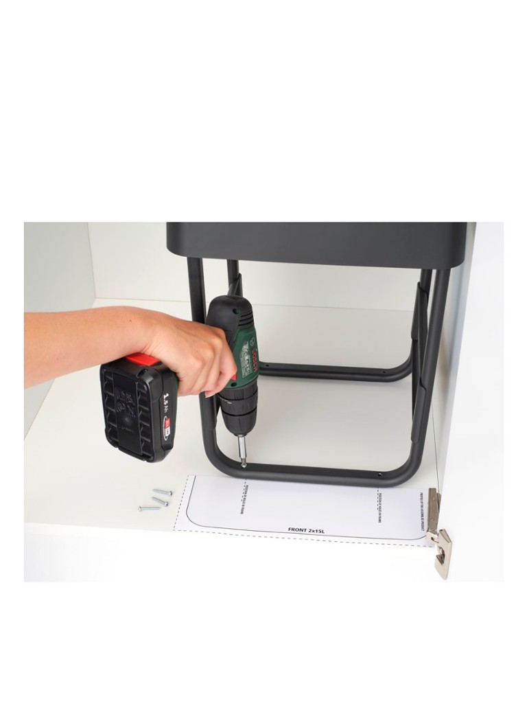 Brabantia Sort & Go 2 x 15 litrów zintegrowany kosz na śmieci