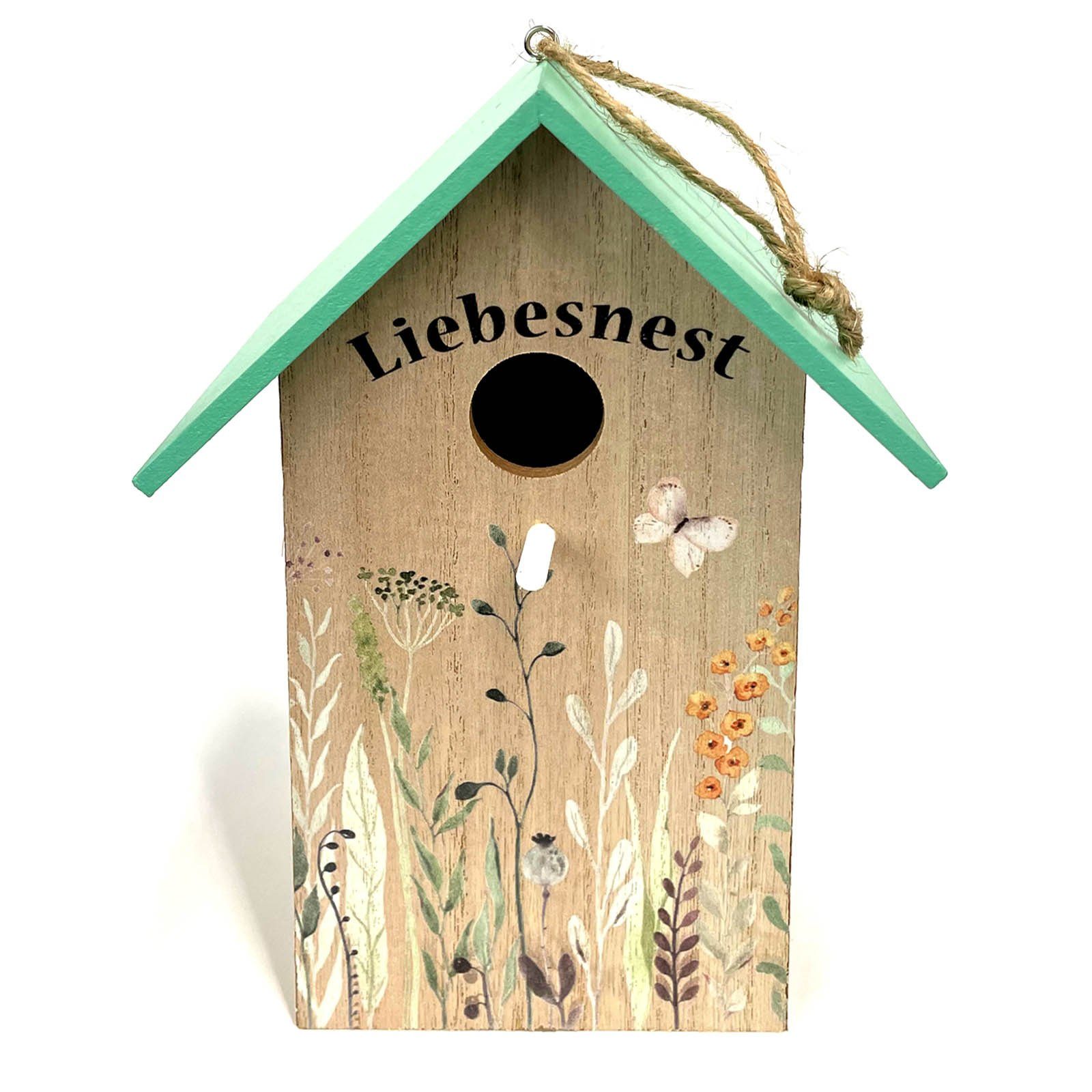 HAC24 Vogelhaus 2er Set Holz Vogelhäuschen Nisthilfe für Meisen Wildvogelhaus, 22 x 12 x 15,5 cm