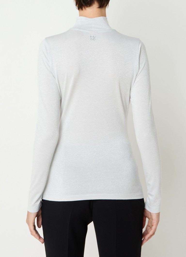 HUGO BOSS Delaina lurex-toppi pystykauluksella