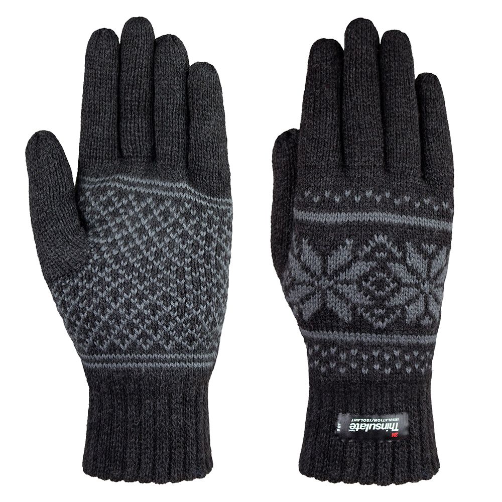 Tarjane AnthracitePattern Thinsulate Strickhandschuhe
