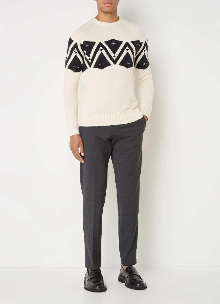 Pulover Strellson Tito din tricot fin cu model tricotat