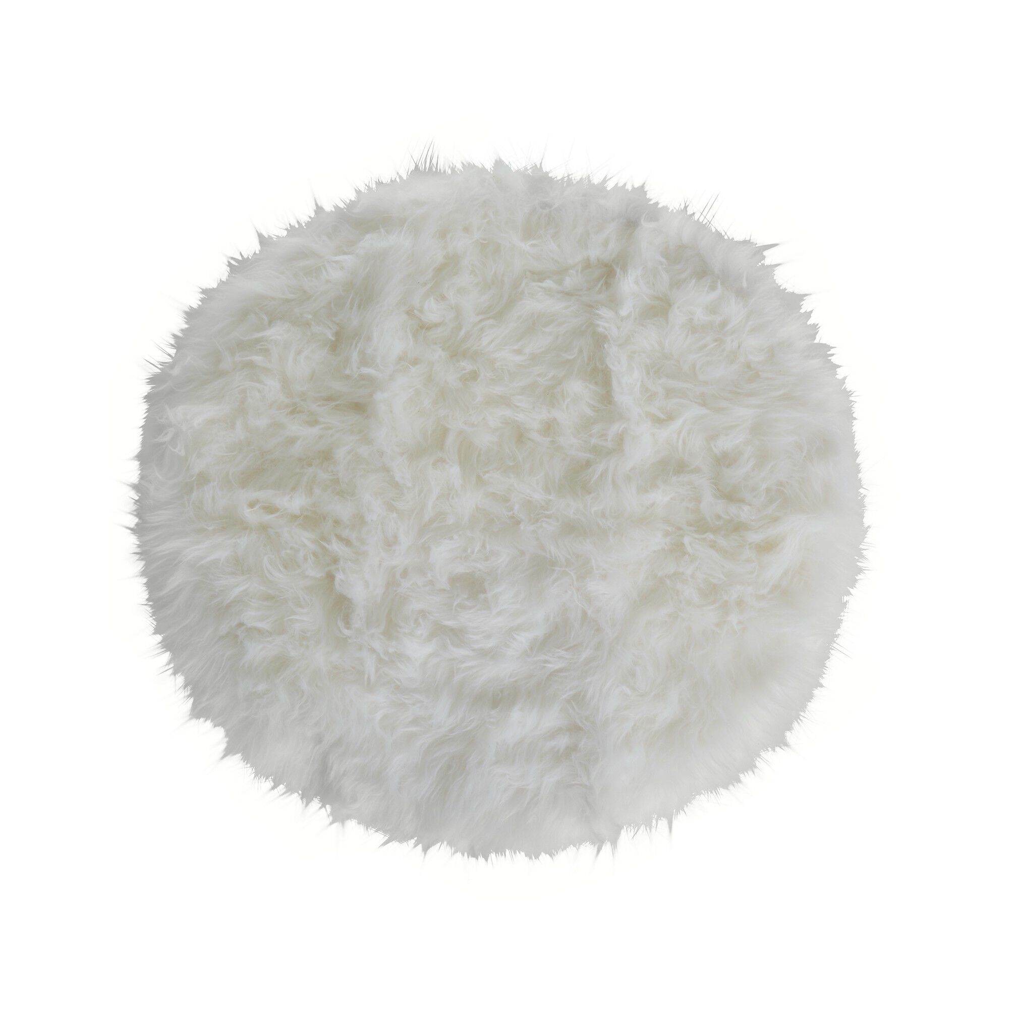 Tapis rond poils longs
