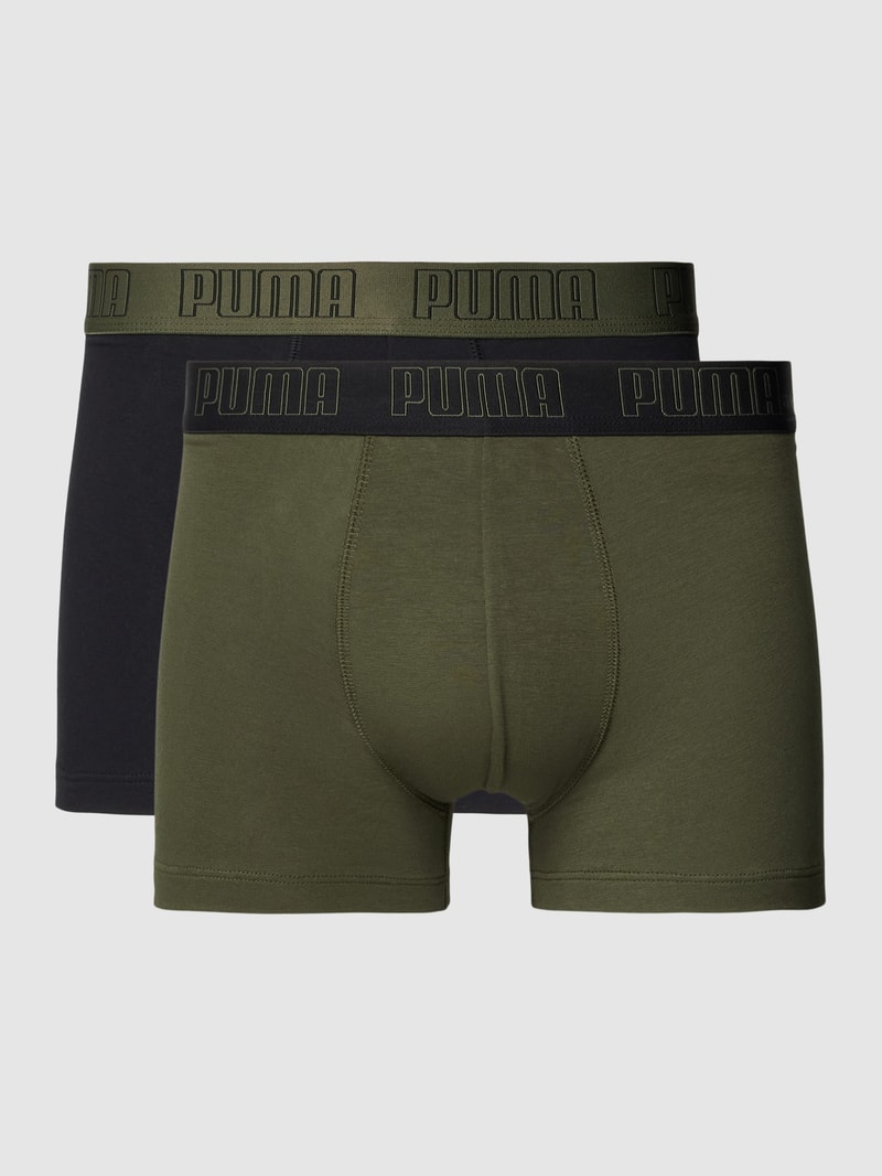 Trunks mit Label-Stitching im 2er-Pack in olivgrün