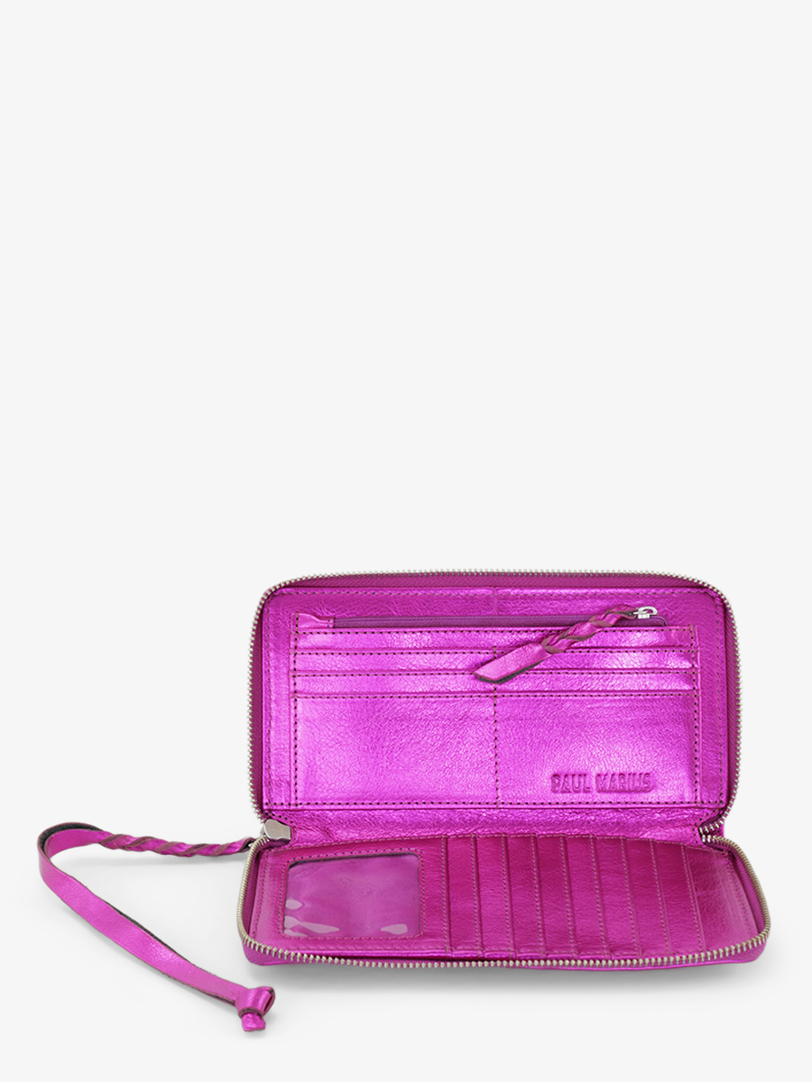 LePortefeuille Charlotte Ultraviolet - Rose Électrique