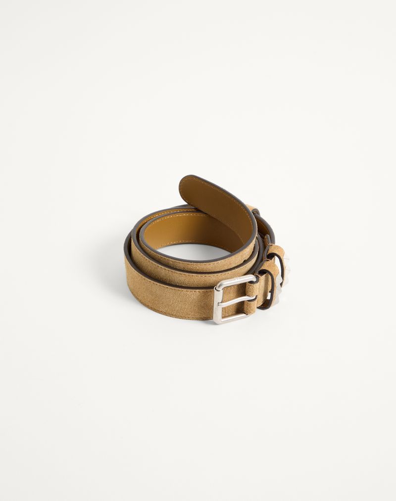 Cinto Valentino Garavani Rockstud em camurça, 30 mm