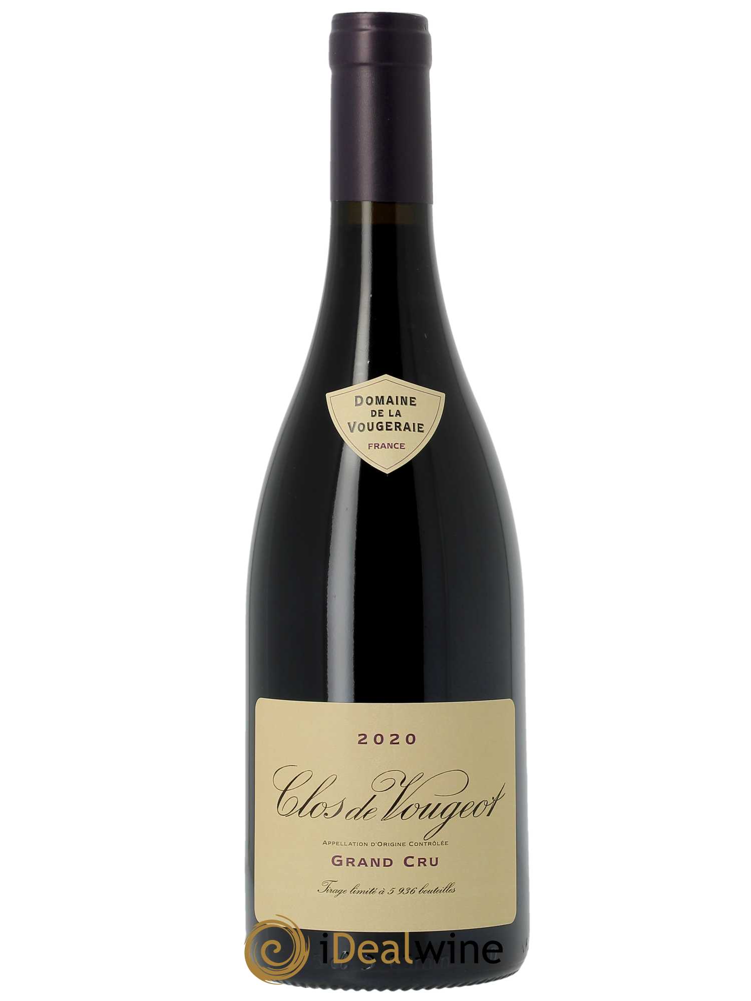 Clos de Vougeot Grand Cru La Vougeraie  2020 - Lot de 1 Bouteille