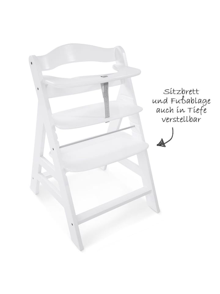 Hauck Hochstuhl Alpha Plus - White in weiss günstig kaufen onesize