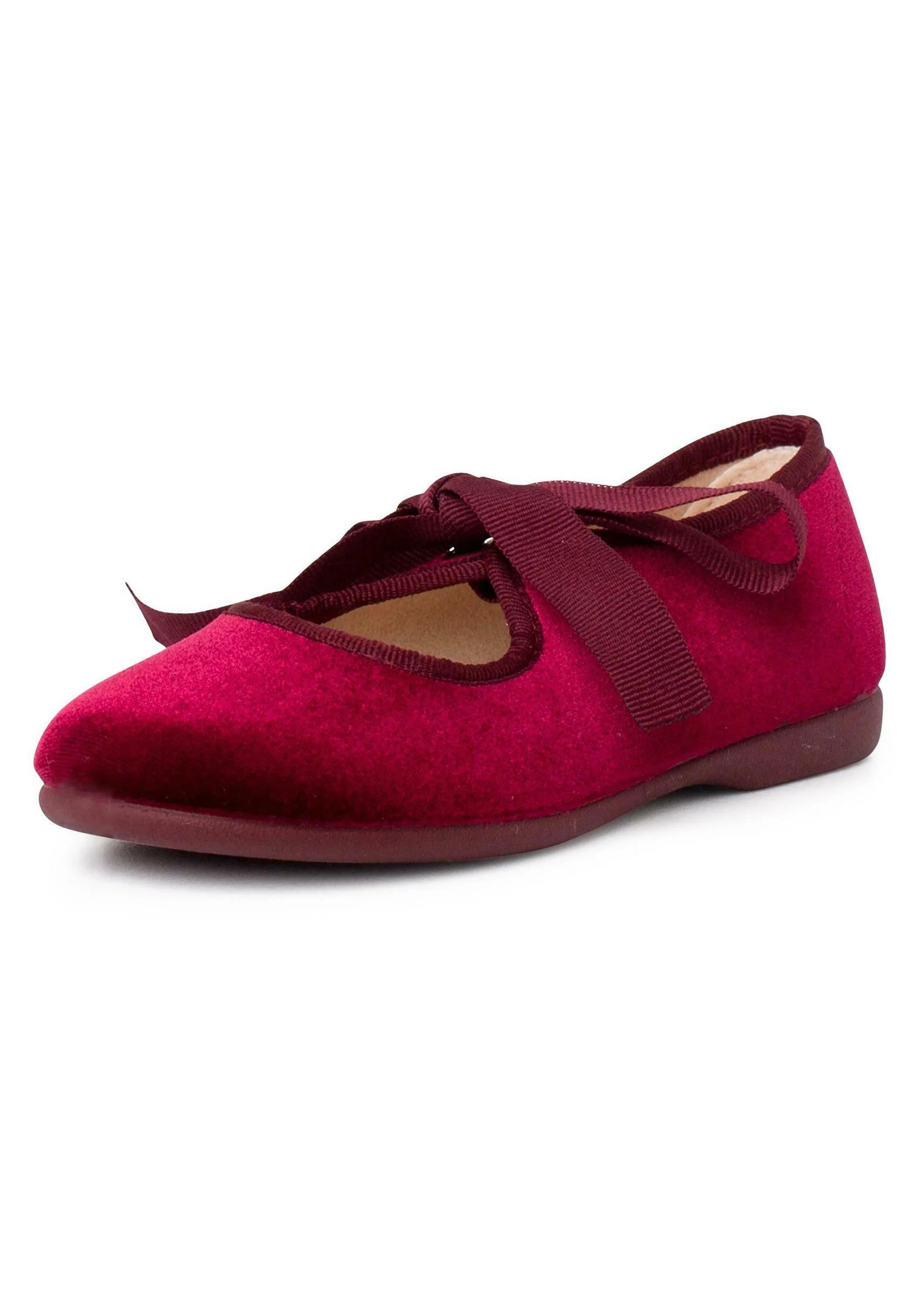 Pisamonas MERCEDITAS TERCIOPELO LAZO FAYA NIÑA - Zapatos primeros pasos