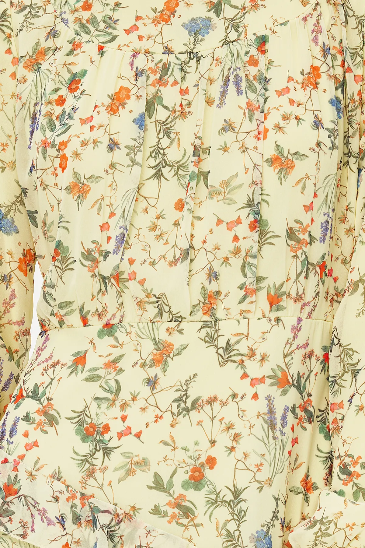 Trendyol Modest  Gewebtes Kleid mit Lagenrock aus grünem Chiffon TCTSS24EB00032