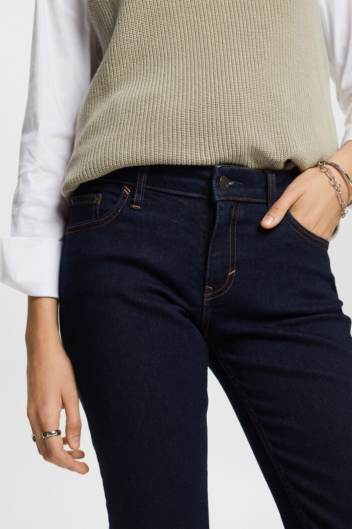 Stretchjeans mit geradem Bein, Baumwollmix