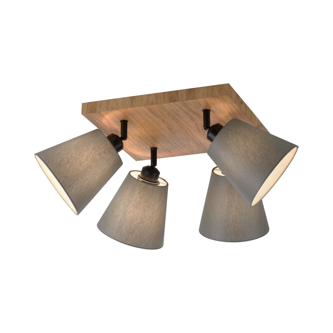 JUST LIGHT Deckenleuchte GREEN MICHEL, 4x E27/40Watt max., Holz-natur