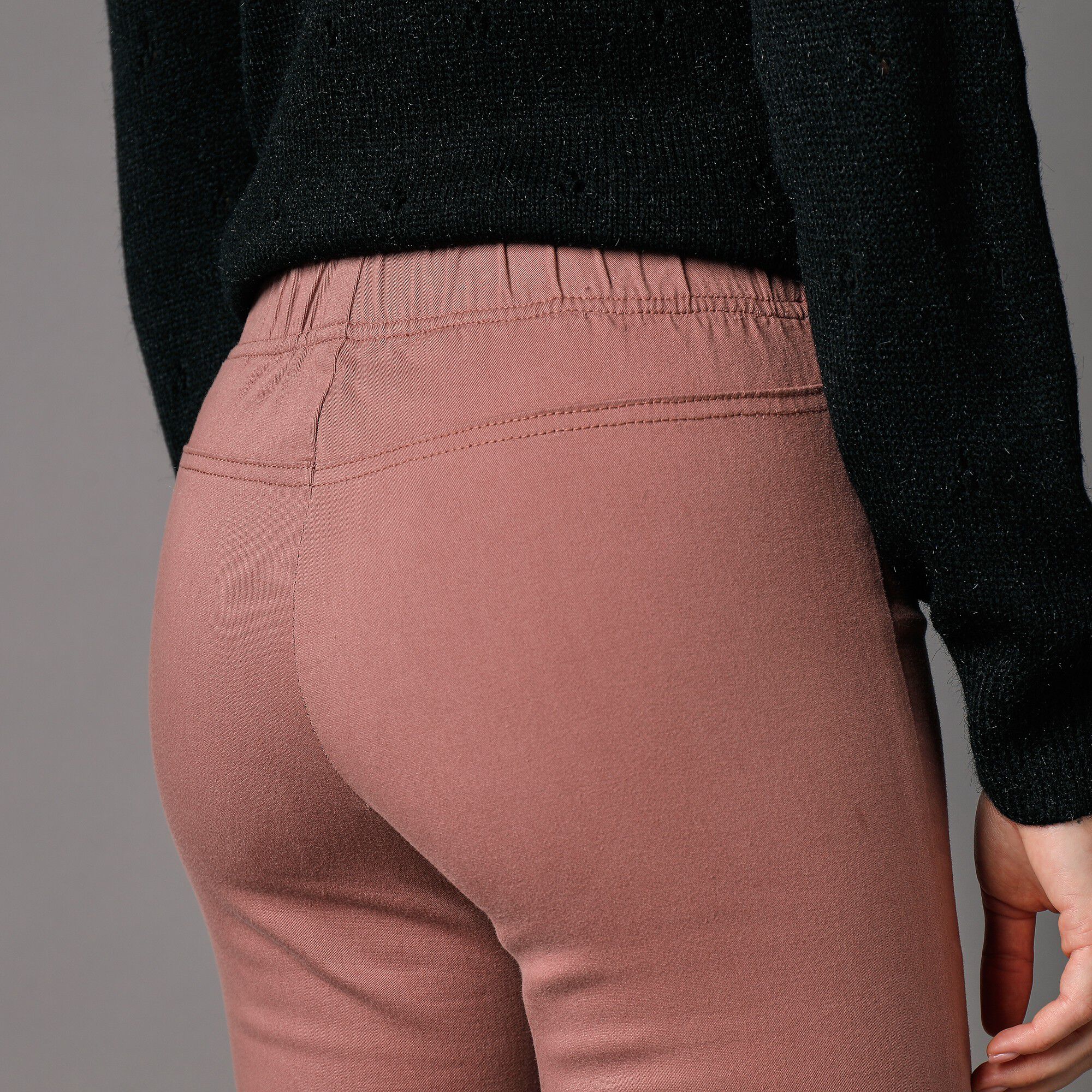 Pantalon sculptant effet ventre plat taille élastiquée