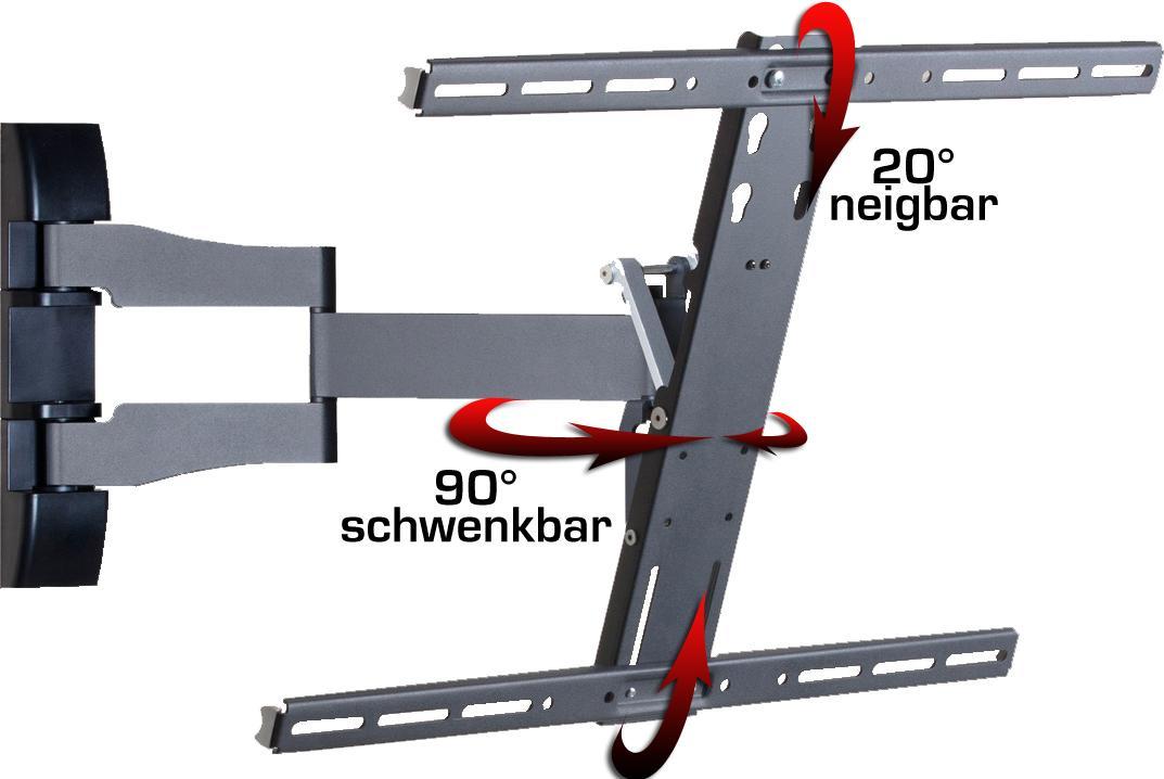 VCM my media Wandhalterung WS 100 SLIM Schwarz
