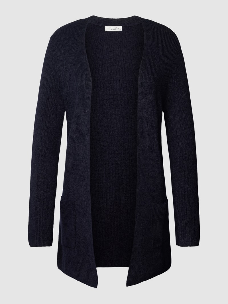 Cardigan mit Eingrifftaschen in dunkelblau