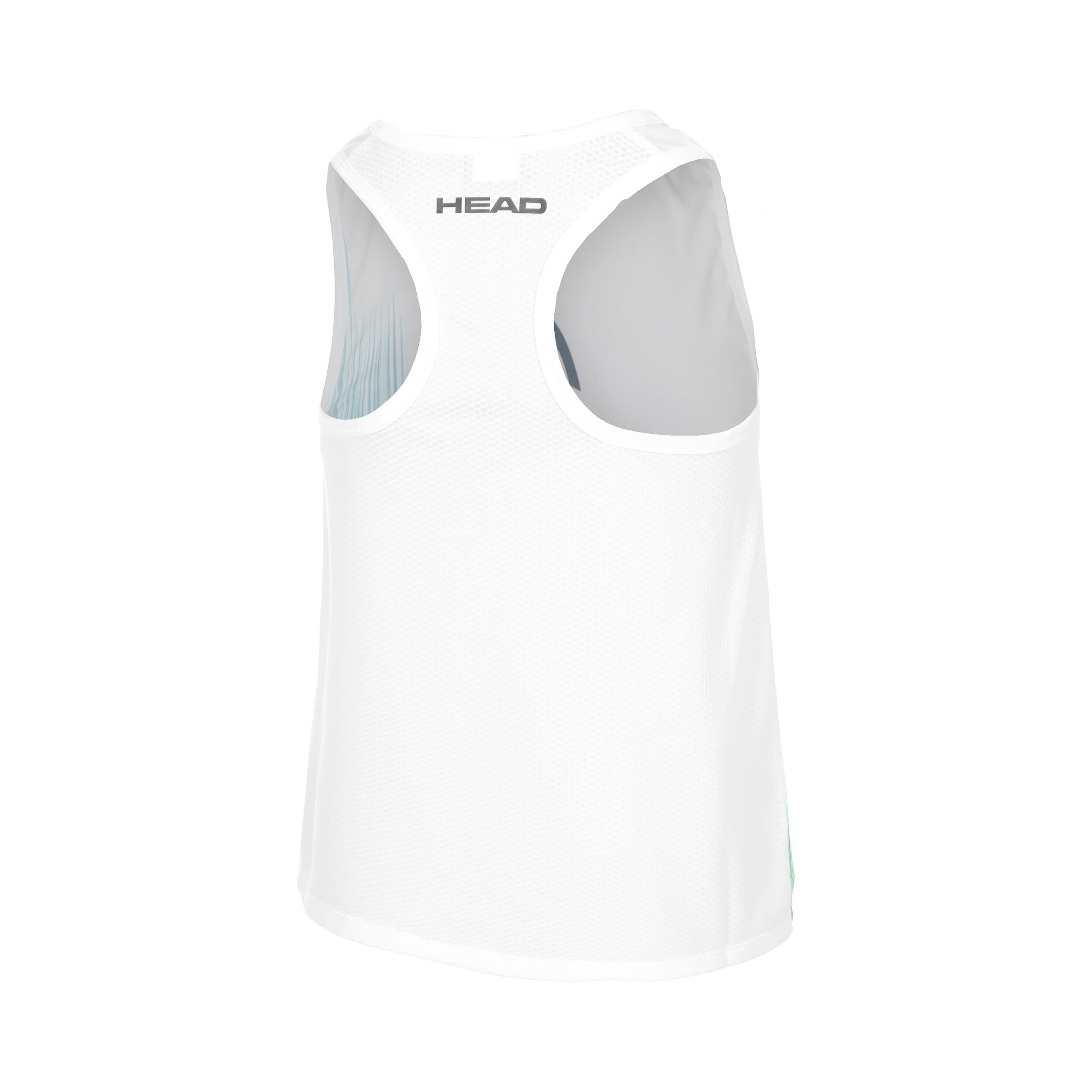 Agility Tank-Top Mädchen - Weiß, Türkis