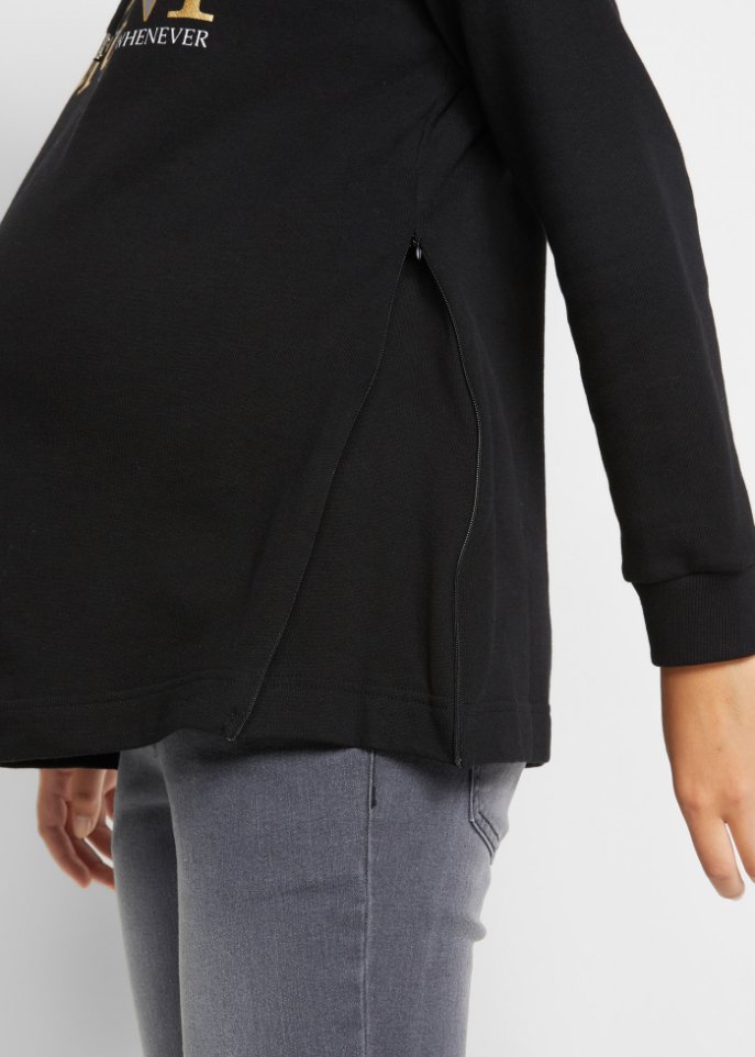 Umstands-Sweatpullover mit Reißverschluss
