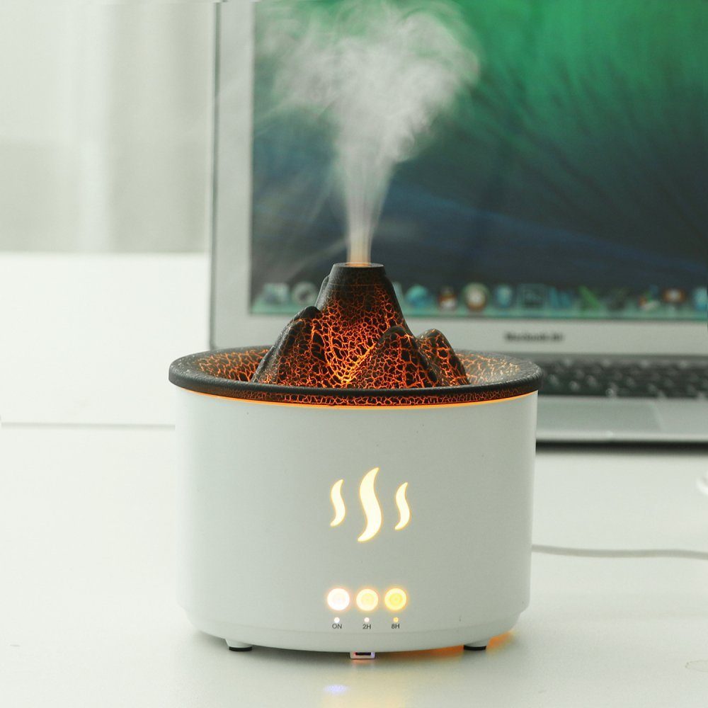 K&B Luftbefeuchter Kleiner Desktop-Aromadiffusor Volcano–500 ml Luftbefeuchter