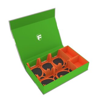 Feldherr Magnetbox grün für Karten und Spielmaterial - 750 Spielkarten in Standard Card Game Size + Token
