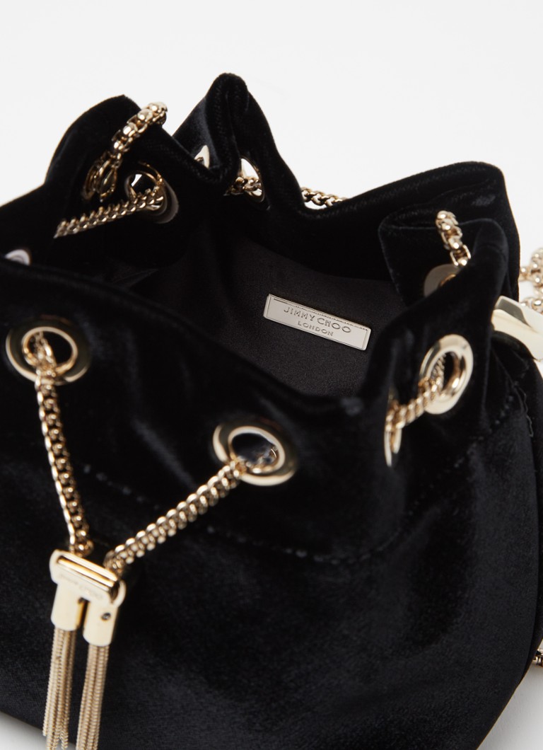 Geantă mini Jimmy Choo Bon Bon din catifea