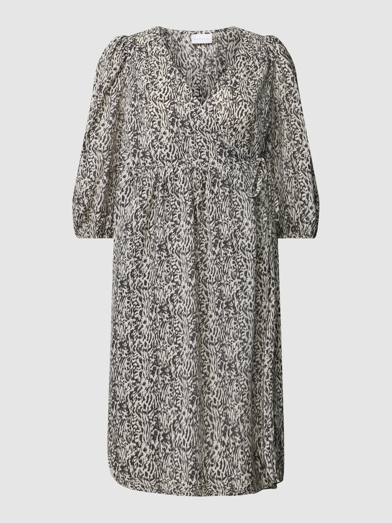 Umstands-Kleid mit Allover-Muster Modell 'Azelia Tess' in hellgrau
