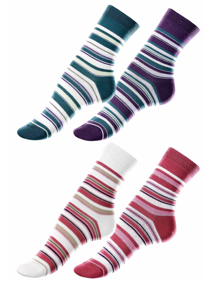 LAVANA basic Socken in beere, ecru, petrol, lila günstig kaufen