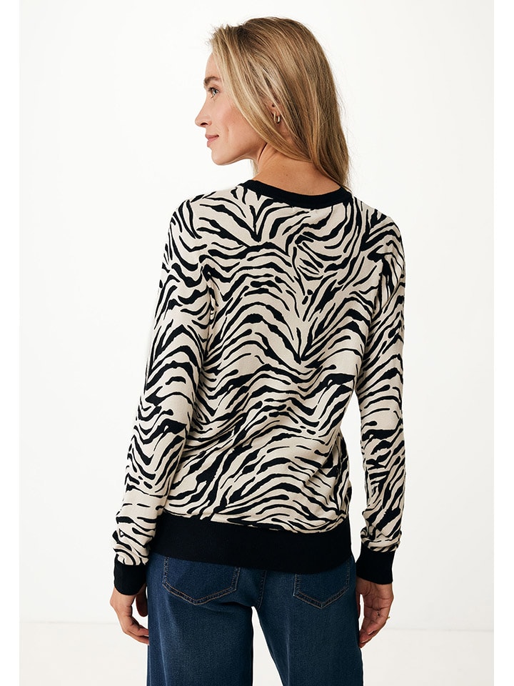 Mexx Pullover in Beige/ Schwarz günstig kaufen