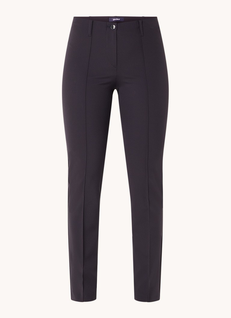 Gardeur Hose high waist tapered fit trousers with pleat detail