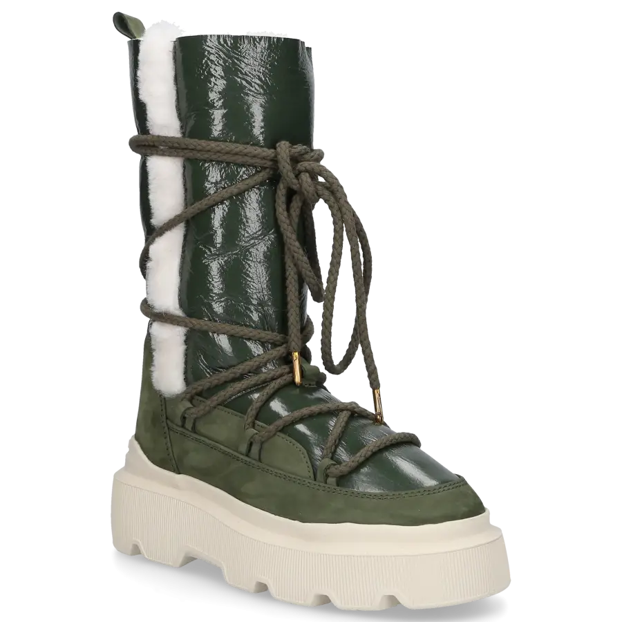 INUIKII - Stiefel ENDURANCE COZY Lackleder - grün