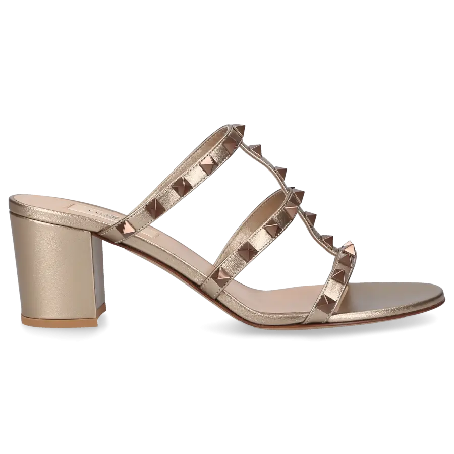 Valentino Garavani - Sandalen ROCKSTUD Kalbsleder - bronze