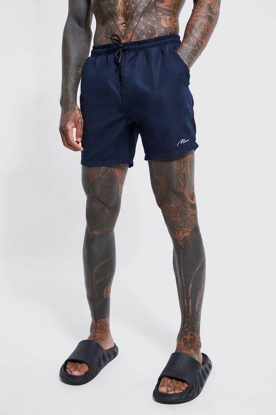 Mittellange Man Signature Badehose