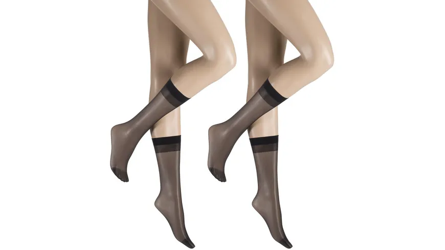 Hudson Damen Söckchen Lilly Put 20 DEN 2er Pack Schwarz