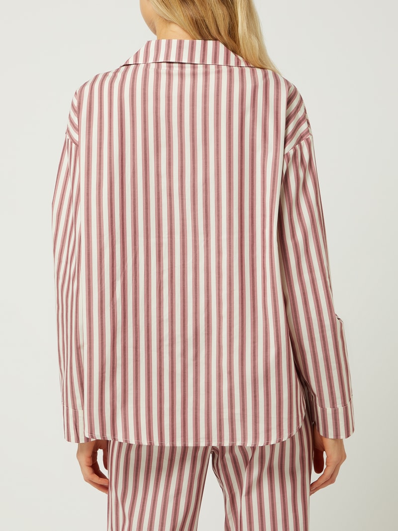 Pyjama-Oberteil aus Baumwolle in bordeaux rot