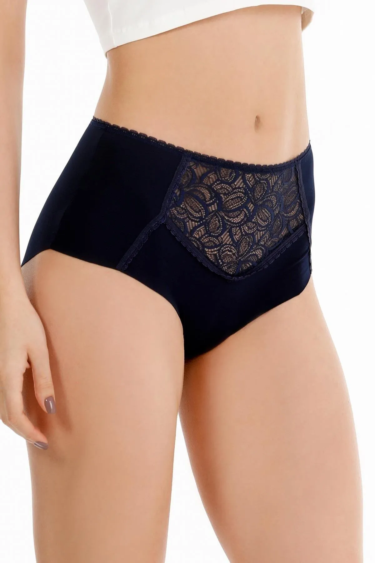 Sensu  Lasergeschnittenes 3-teiliges Höschenset mit Spitze und detaillierter Spitze für Damen – Kts3102