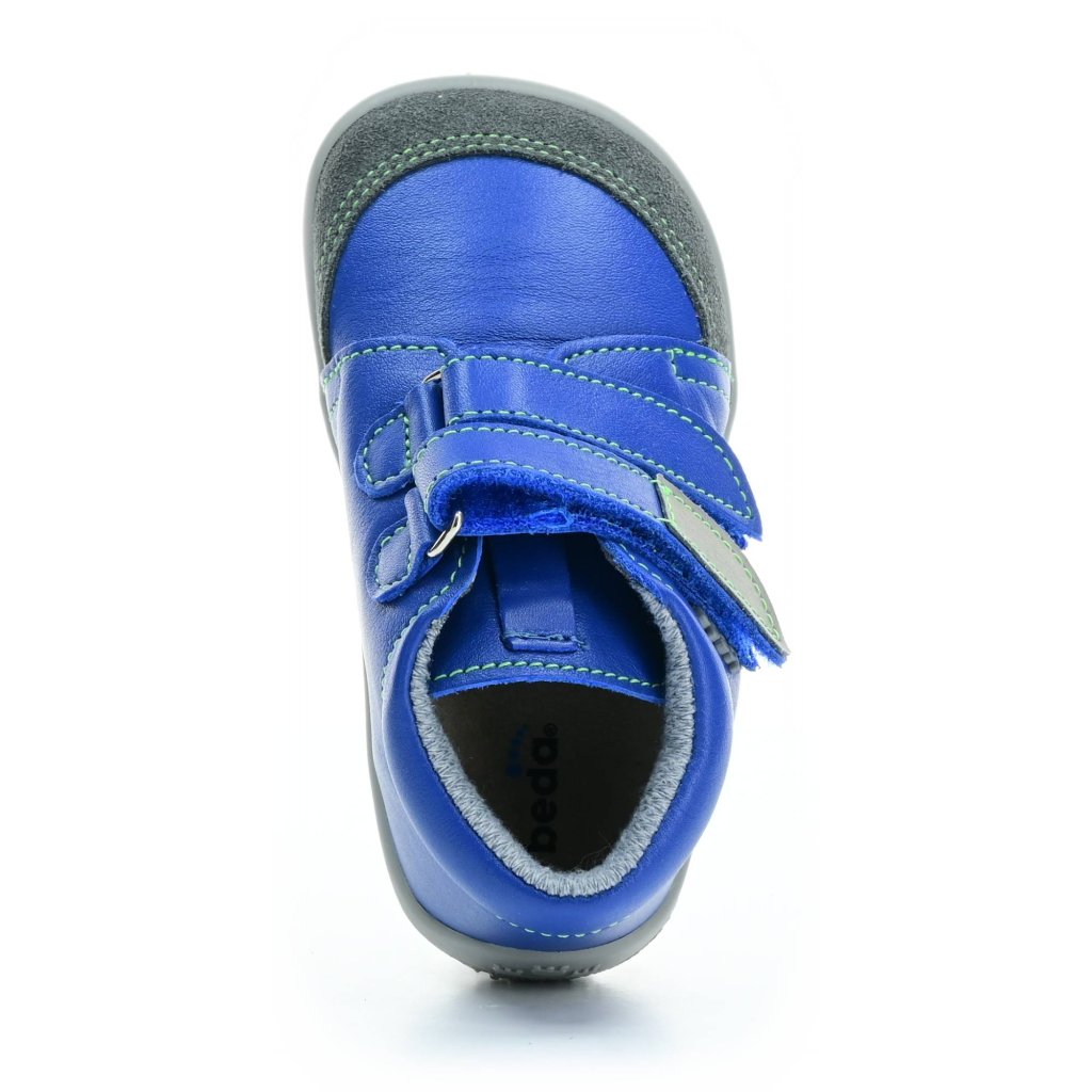 Beda Matt mit Membran (BF 0001/W/M/SO) blaue Barfuß-Stiefeletten