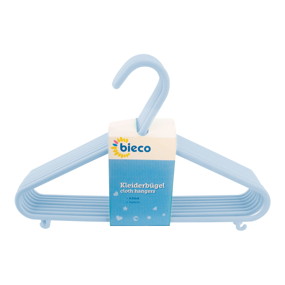 Kleiderbügel 8er Set eisblau