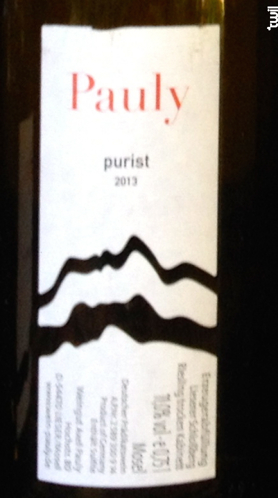 Purist - riesling Axel Pauly Vin Blanc● Middle Mosel 2022 75cl