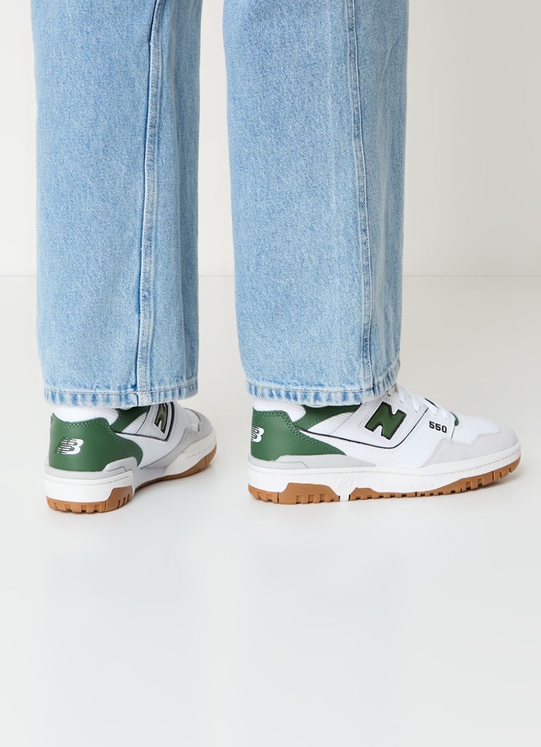 New Balance 550 ādas sporta apavi ar zamšādas detaļām