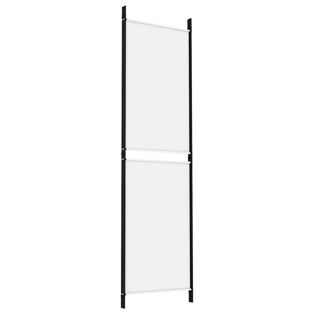 vidaXL Raumteiler 3-tlg. Paravent Weiß 150x180 cm Stoff, 1-tlg.