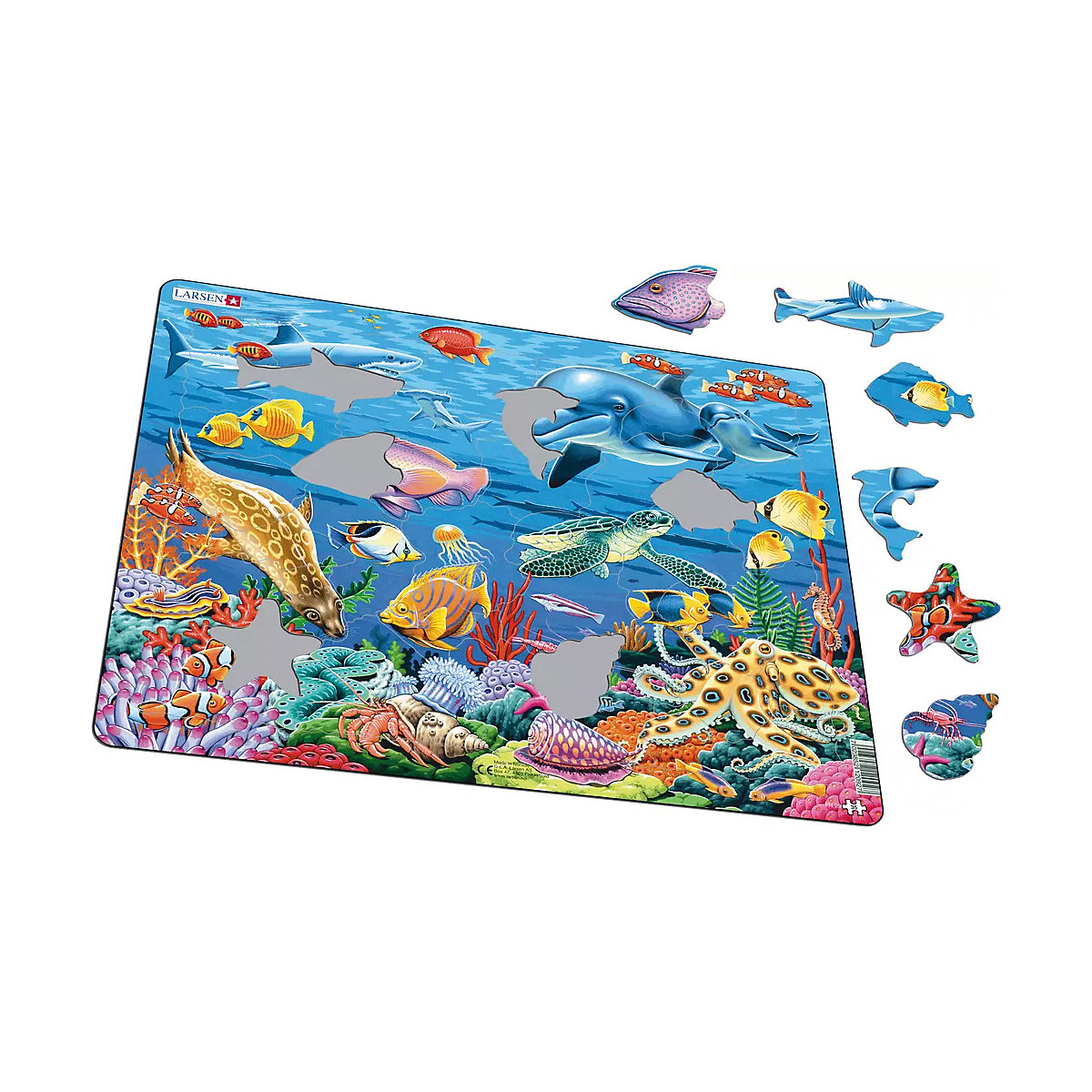 Rahmen-Puzzle, 35 Teile, 36x28 cm, Korallenriff