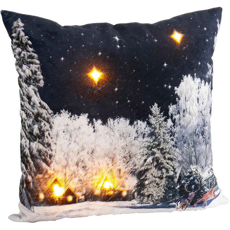 Home Pute 45x45 cm m/LED-lys naturmotiv