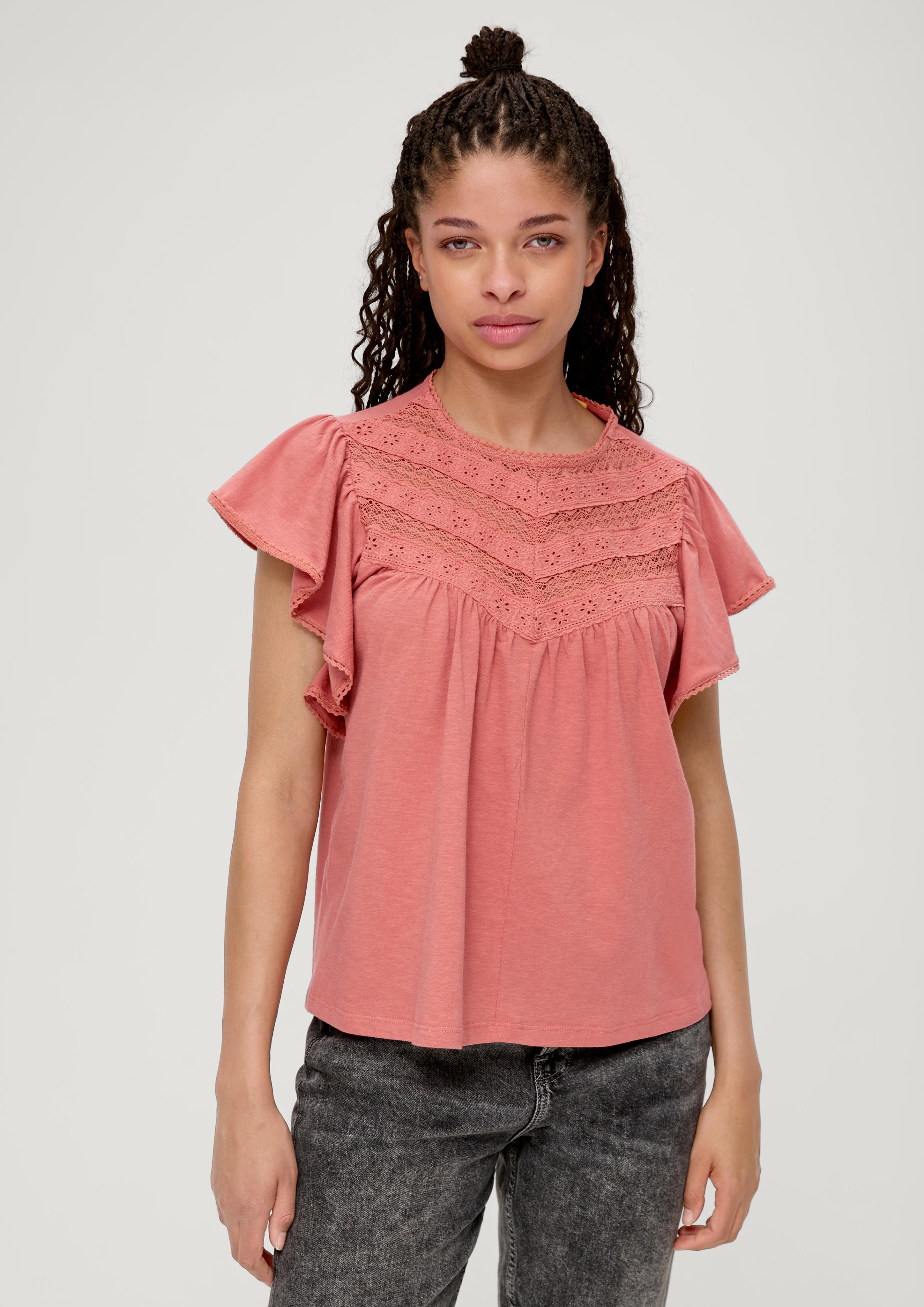 T-Shirt mit Spitzeneinsatz  2131399-2069