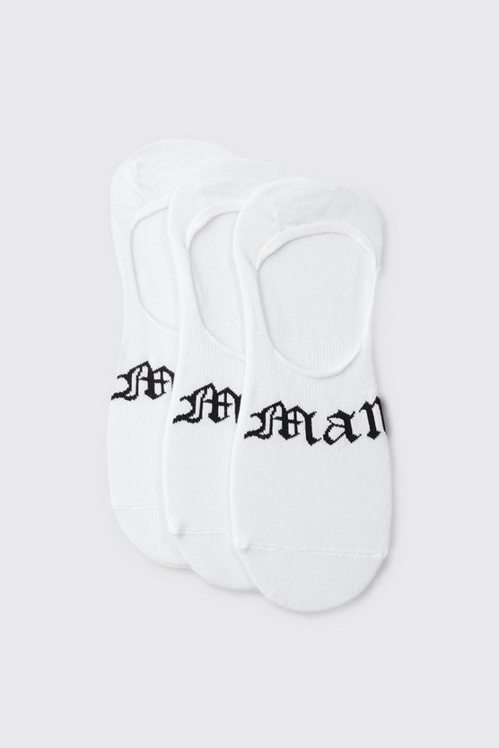 3er-Pack unsichtbare Gothic Man Socken