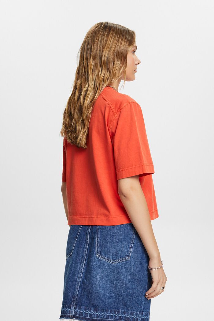 Baumwoll-T-Shirt im Boxy-Stil