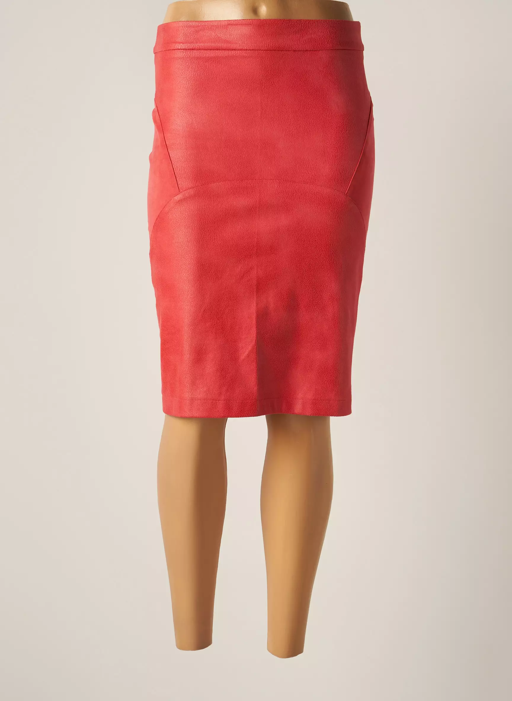 Miss Tic Jupes Mi Longues Femme couleur rouge