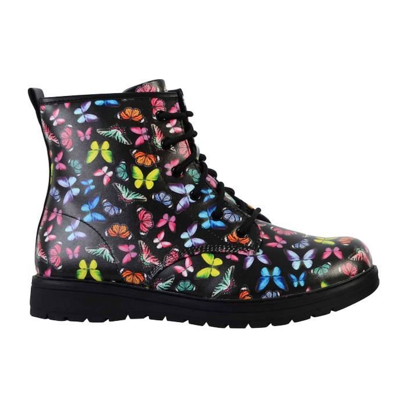 Boots Skechers à Lacets Enfant Skechers Butterfly Squad Noir Multi Femme noir