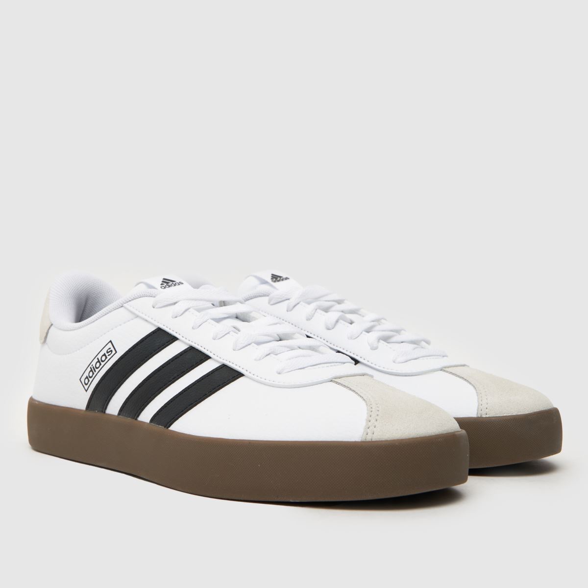 adidas vl court 3.0 träningsskor i vitt och svart