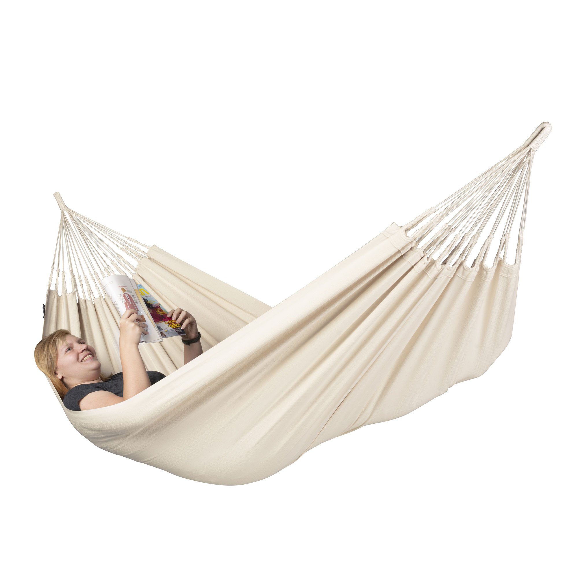 La Siesta Hängematte Single Hängematte Modesta natur von La Siesta Bio Baumwolle Tuchhänge, Hochwertige Qualität